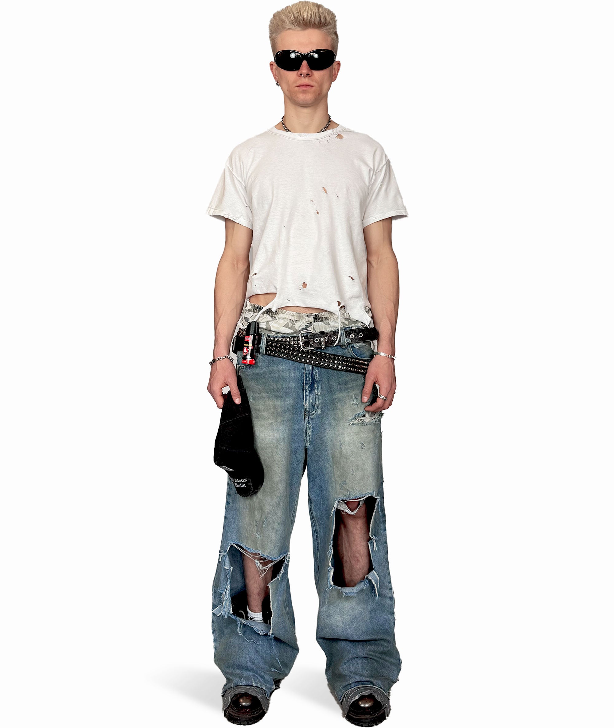 destroyed denim pants_ravemore