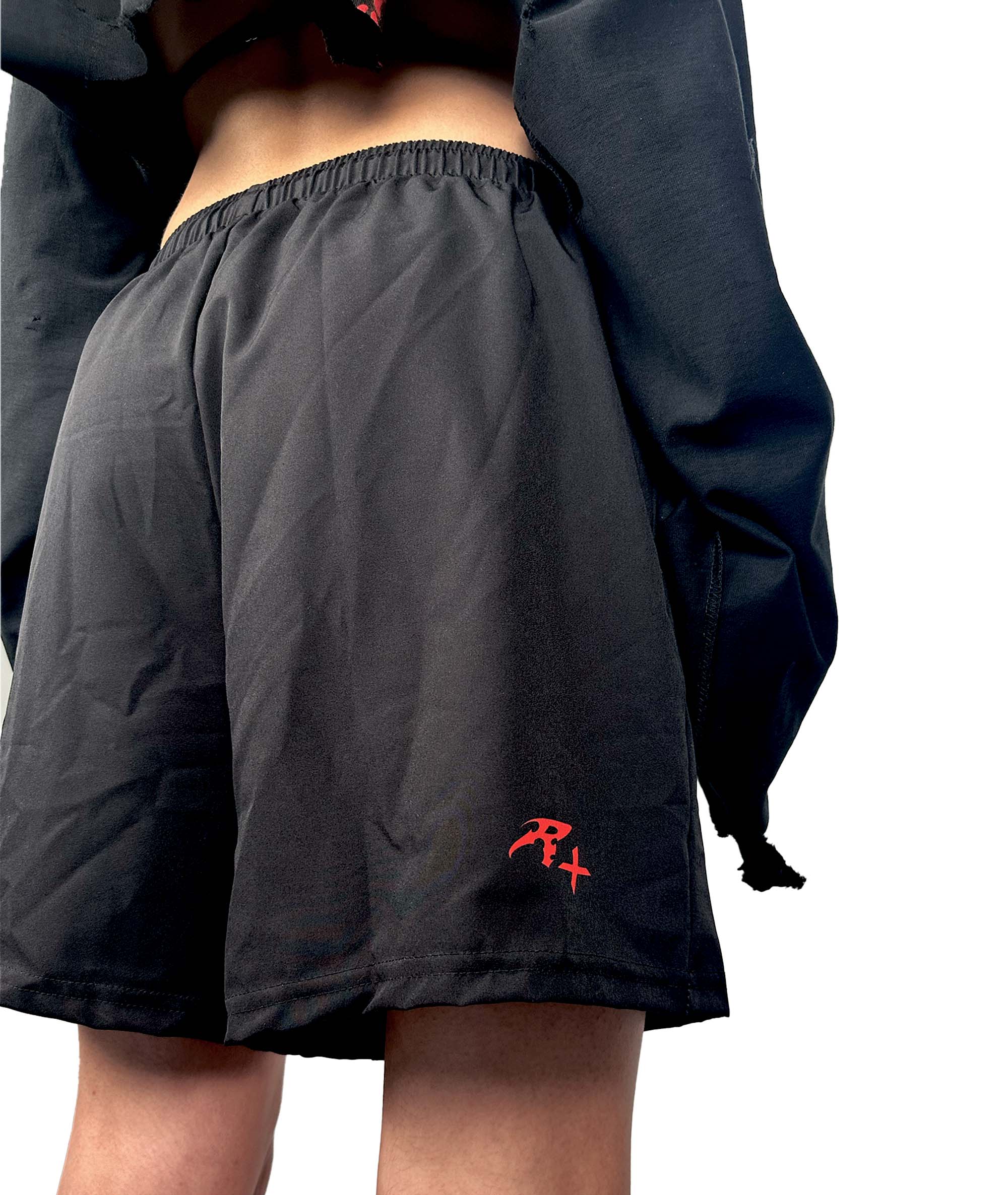 BLACK TRIBAL SHORTS