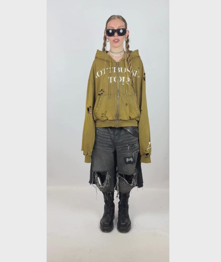 KOTTBUSSER TOD ZIP HOODIE - DISTRESSED