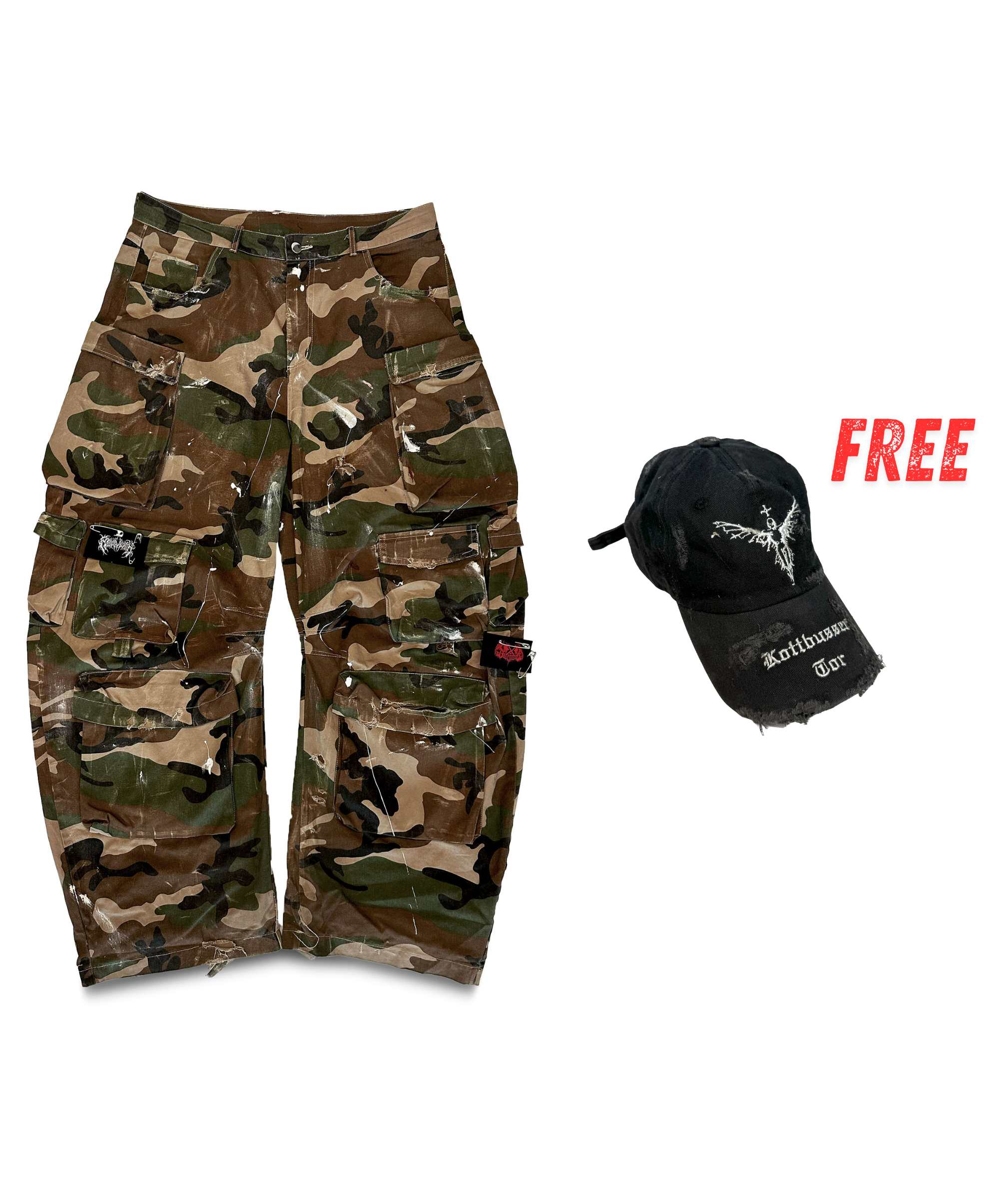 COMBAT CAMO PANTS + FREE KOTTI CAP