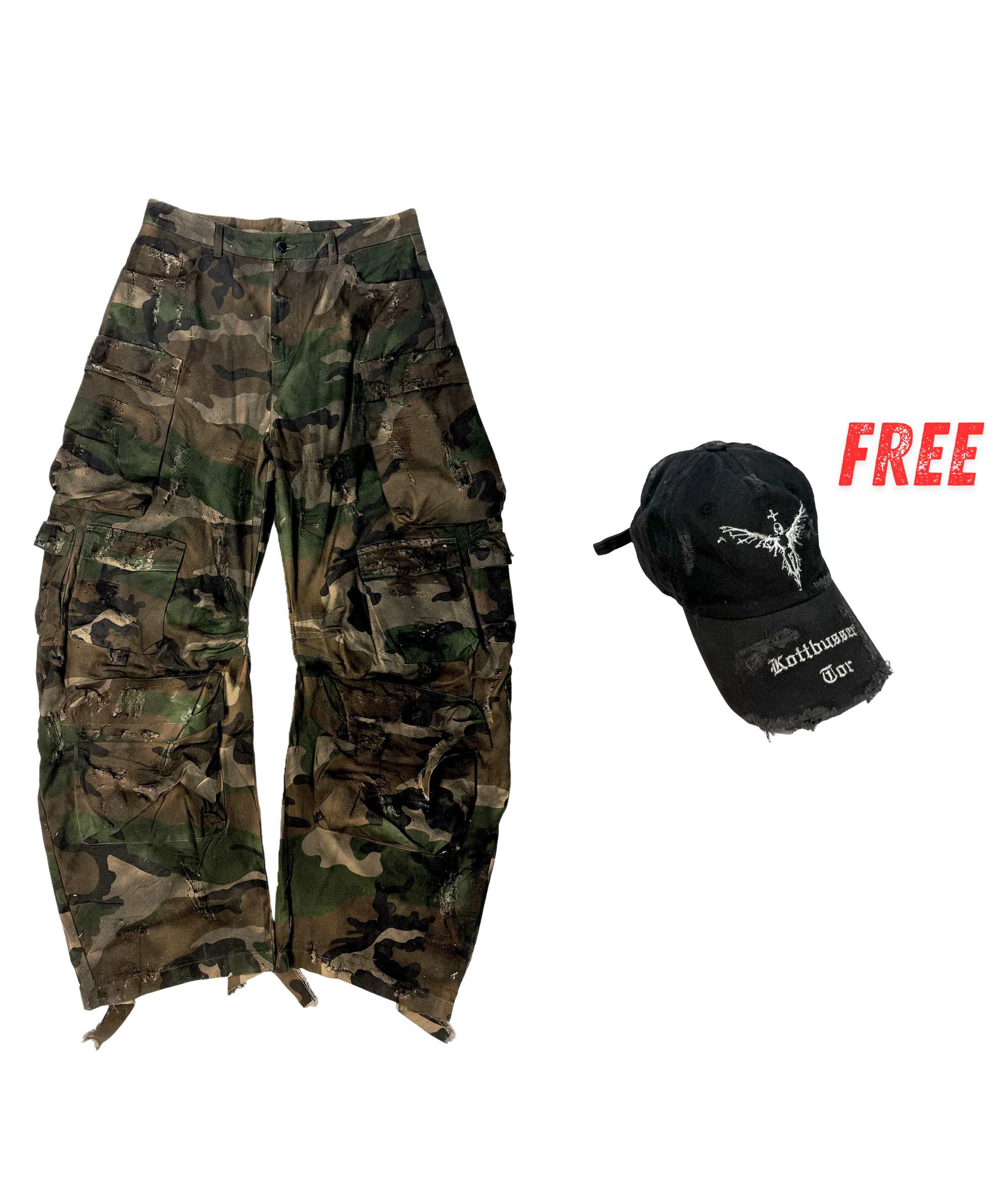 MOTOR OIL CAMO PANTS + FREE KOTTI CAP