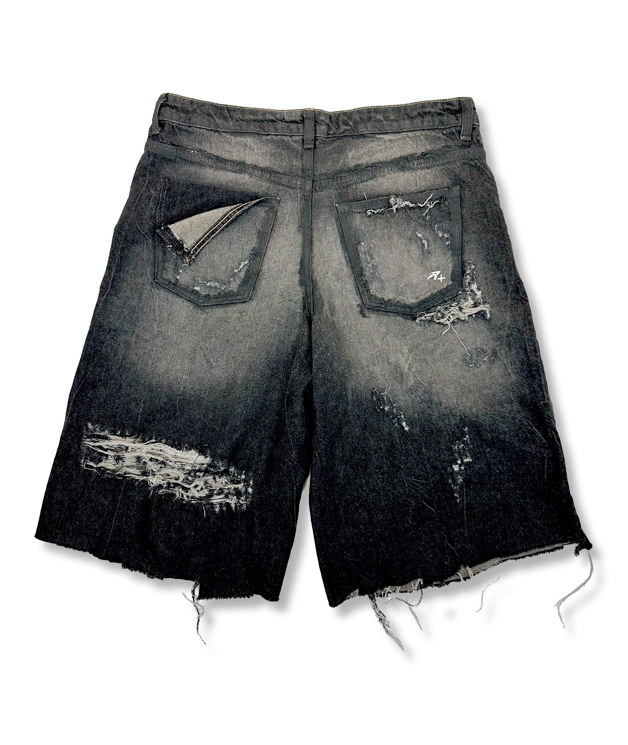 BLACK OVERSIZED DENIM SHORTS R+ BERLIN