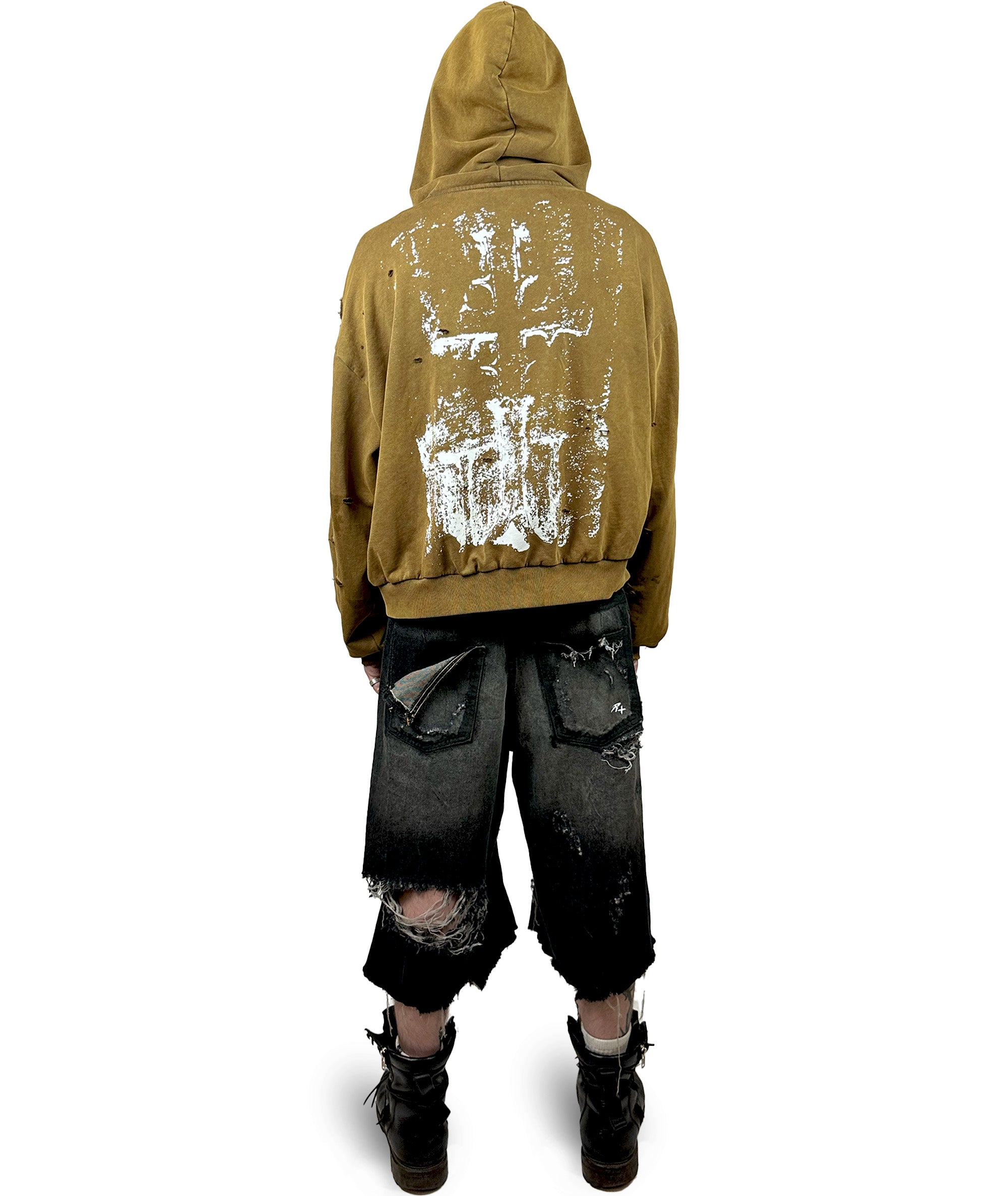 BLACK OVERSIZED DENIM SHORTS R+ BERLIN