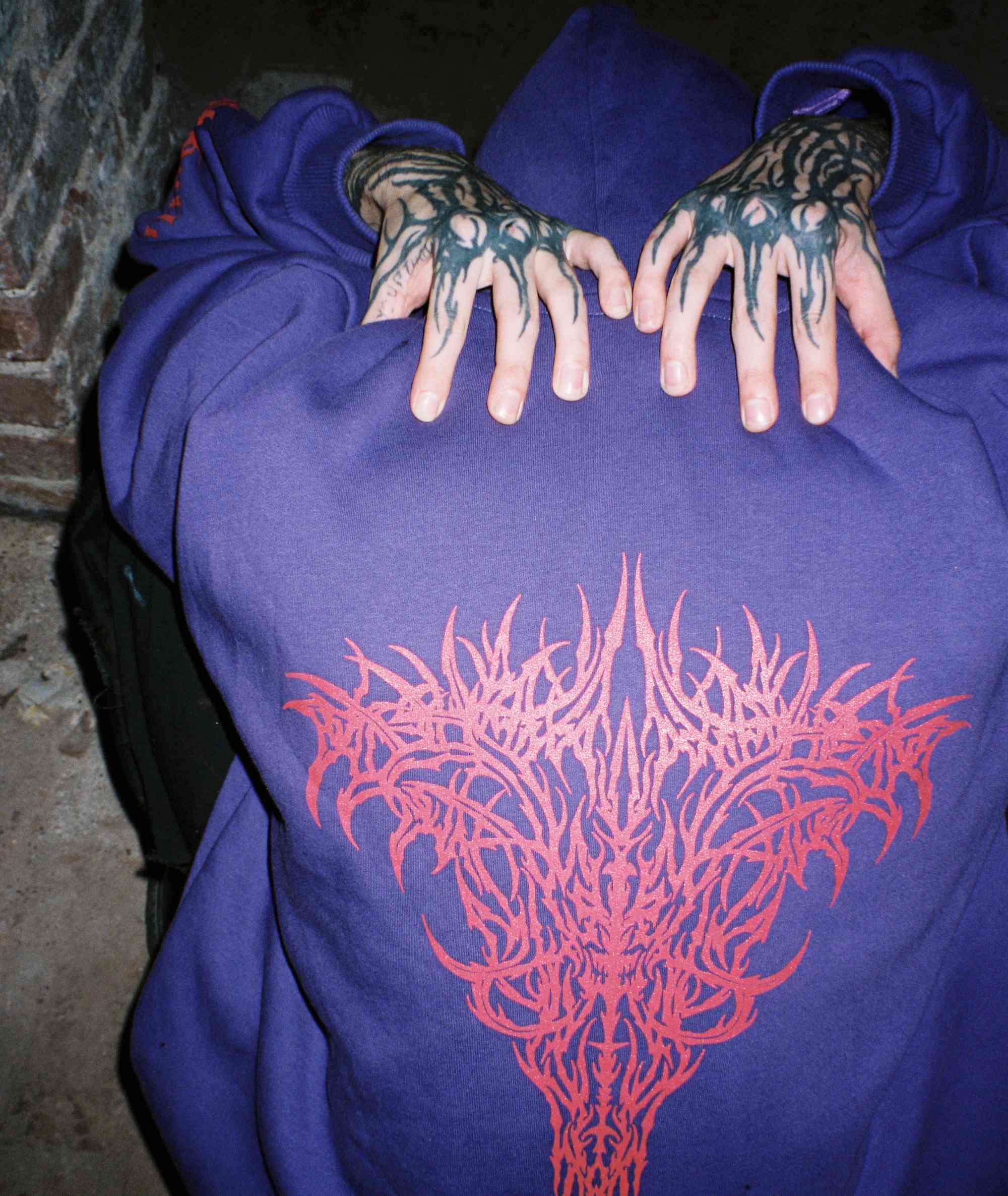 Me(n)tal Hoodie purple Ravemore tattoo