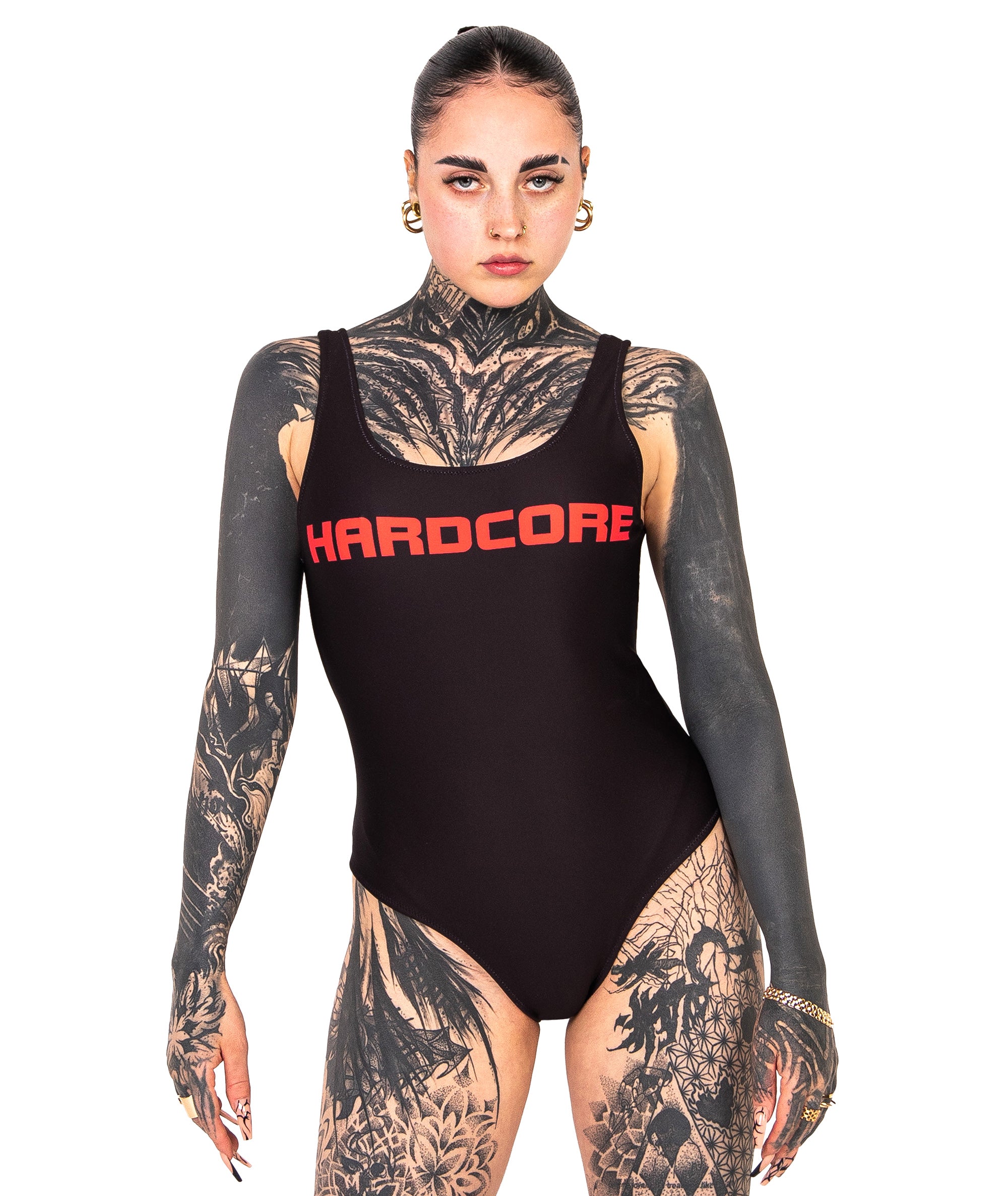 HARDCORE One-Piece Swimsuit | black